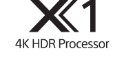 Логотип 4K HDR процесора X1